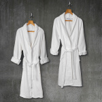 Beauty Home Μπουρνούζι με γιακά Belton Art 3014 100% Cotton Pennie 440gsm L/XL Λευκό L-XL