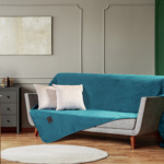 Beauty Home Ριχτάρι Velvety σετ 3τμχ Art 8413 (180x170+180x250+180x300) Πετρόλ