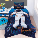 Beauty Home Σετ παπλωματοθήκη μονή Spacewalk Art 6227 170x240 Εμπριμέ 160x240