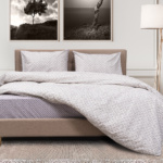 Beauty Home Σετ σεντόνια υπέρδιπλα με λάστιχο Champagne Art 12060 170x200+30 Εμπριμέ