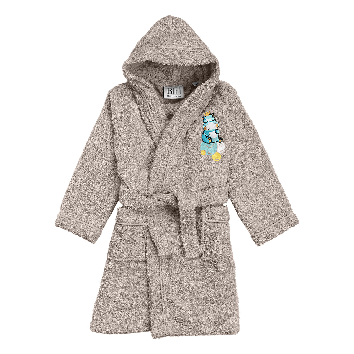 Beauty Home Μπουρνούζι βρεφικό-παιδικό Art 5424 3-4 ετών Γκρι