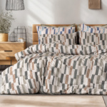Beauty Home Σετ σεντόνια φανελένια King Size Pinot Art 12632 270x260 Μπεζ,Πράσινο 270x260