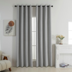Beauty Home Κουρτίνα Full Blackout σκίασης με 8 κρίκους Elite Art 8392 Light Grey-Νο3 140x270 Ασημί 140x270