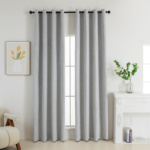 Beauty Home Κουρτίνα Full Blackout σκίασης με 8 κρίκους Elite Art 8392 Silver-Νο4 140x270 Γκρι 140x270
