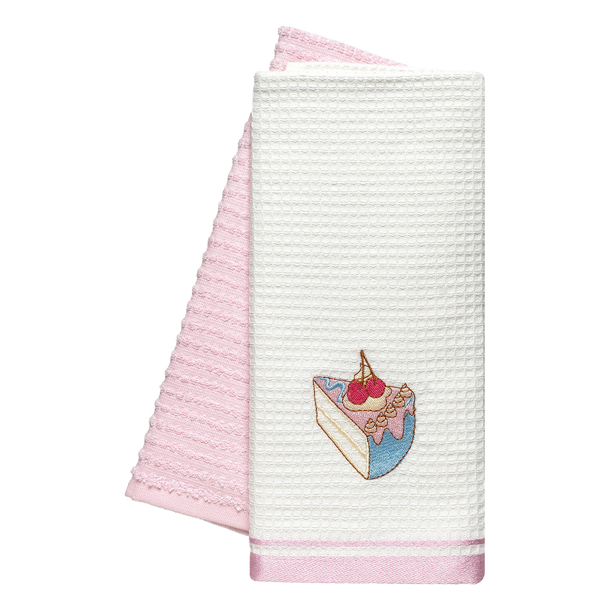 Beauty Home Ποτηρόπανα σετ 2τμχ Cake Art 8817 40x60 Ροζ