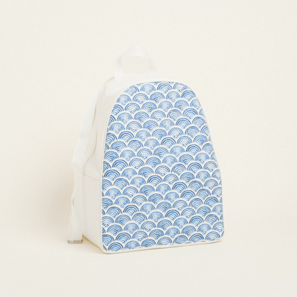 Beauty Home BACKPACK 43x35x23cm ΜΠΛΕ ΚΥΜΑΤΑ