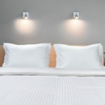 Beauty Home Παπλωματοθήκη ξενοδοχείου μονή Ribbon Art Ε1236 230TC Satin Stripe Percal Pennie 70%Cot-30%Pol 170x245 Λευκό 170X245