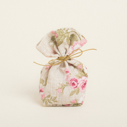 Beauty Home ΠΟΥΓΚΙ ΜΕ ΒΑΣΗ 8 x 12 cm ΦΛΟΡΑΛ VINTAGE ΜΠΕΖ ΦΟΝΤΟ