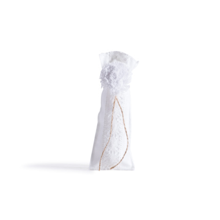 Beauty Home ΠΟΥΓΚΙ ΜΕ ΔΑΝΤΕΛΑ 6 x 19 cm ΛΕΥΚΟ-ΛΕΥΚΗ