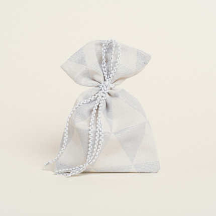 Beauty Home ΠΟΥΓΚΙ 12 x 17 cm ΖΑΚΑΡ ΤΡΙΓΩΝΟ ΡΕΤΡΟ ΜΕ LUREX ΑΣΗΜΊ