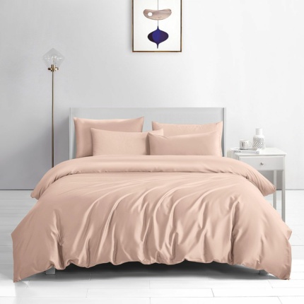 Beauty Home Σετ σεντόνια υπέρδιπλα με λάστιχο Bamboo 300tc Art 12351 Dusty Romance 170x200+35 Σάπιο μήλο